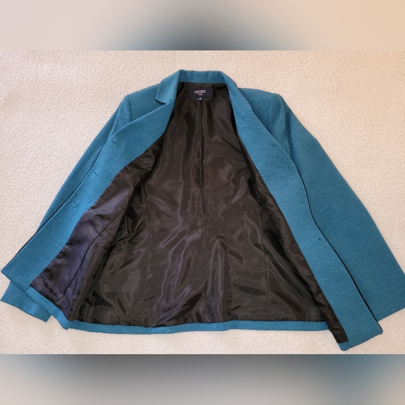 Women's Vintage Jones Wear Teal Fully Lined Blazer Size 12 - Picture 12 of 14